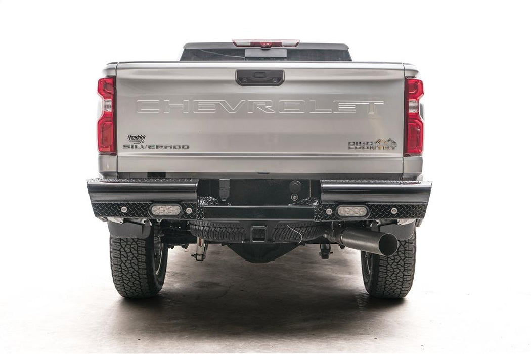 Fab Fours Black Steel Rear Bumpers For 2020-2024 Chevrolet/GMC Silverado/Sierra 2500/3500 - CH20-T4950-1