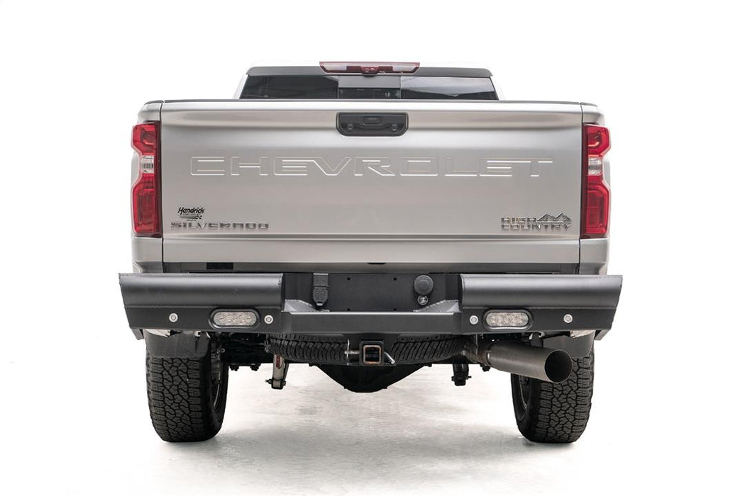 Fab Fours Black Steel Elite Rear Bumpers For 2020-2024 Chevrolet/GMC Silverado/Sierra 2500/3500 - CH20-U4950-1
