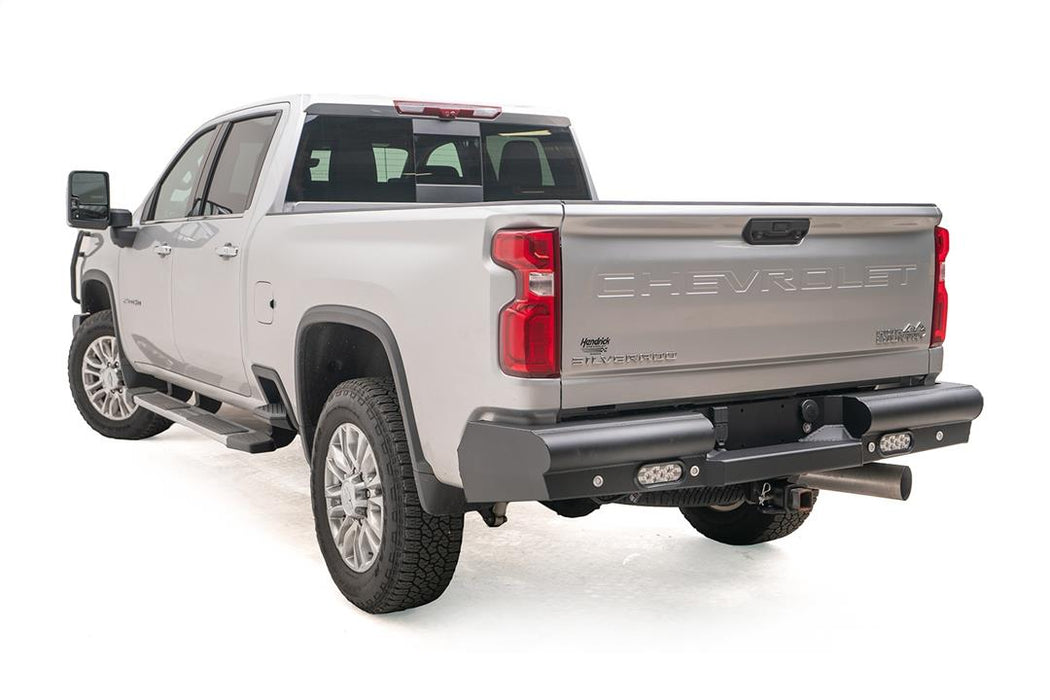 Fab Fours Black Steel Elite Rear Bumpers For 2020-2024 Chevrolet/GMC Silverado/Sierra 2500/3500 - CH20-U4950-1
