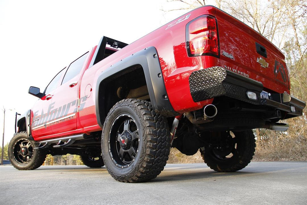 Fab Fours Black Steel Rear Bumpers For 2014-2018 Chevrolet/GMC Silverado/Sierra 1500 & 2019 LD/LTD - CS14-T3150-1