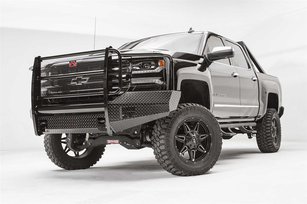 Fab Fours Black Steel Front Bumpers For 16-18 Chevrolet Silverado 1500 & 2019 LD