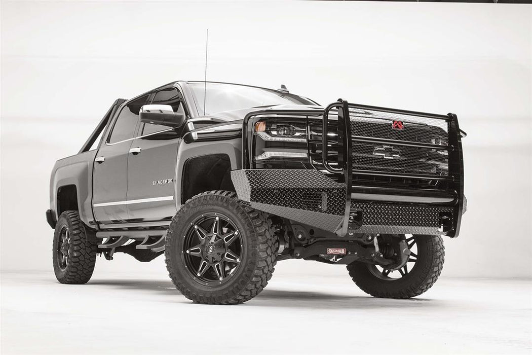 Fab Fours Black Steel Front Bumpers For 16-18 Chevrolet Silverado 1500 & 2019 LD