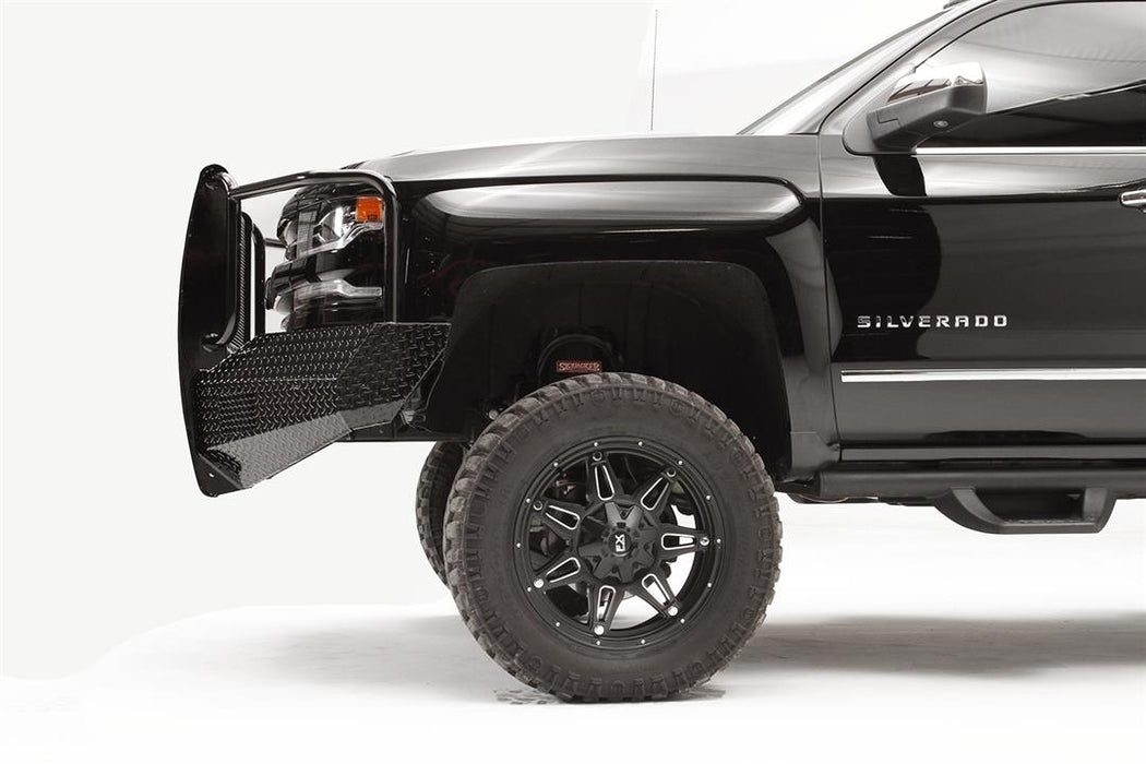 Fab Fours Black Steel Front Bumpers For 16-18 Chevrolet Silverado 1500 & 2019 LD