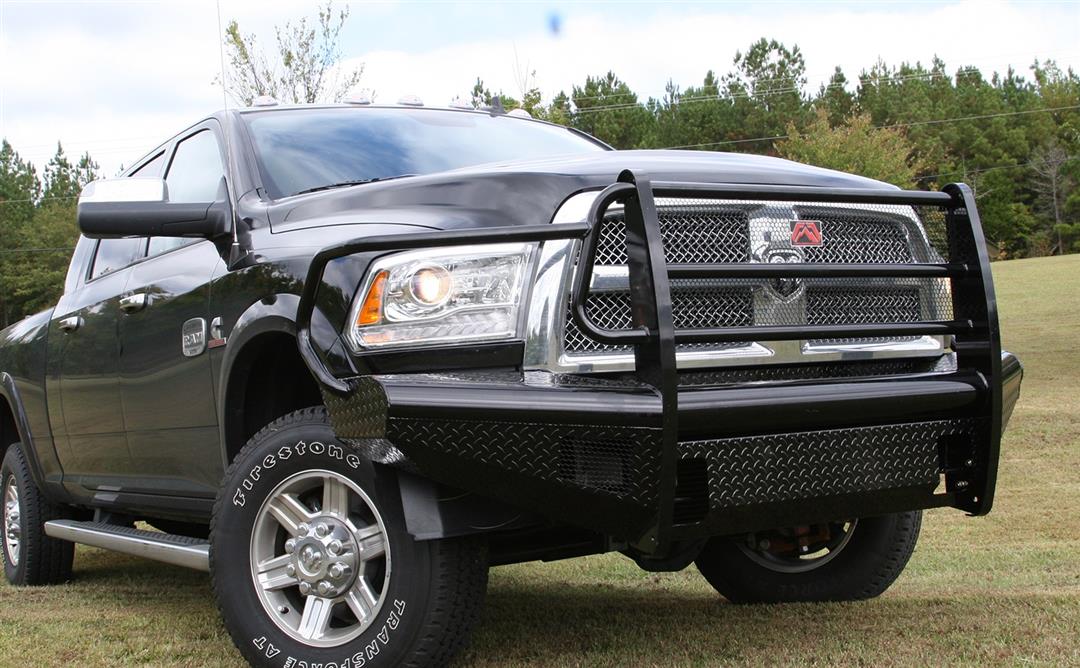Fab Fours Black Steel Front Bumpers For 2006-2009 Dodge RAM 2500/3500