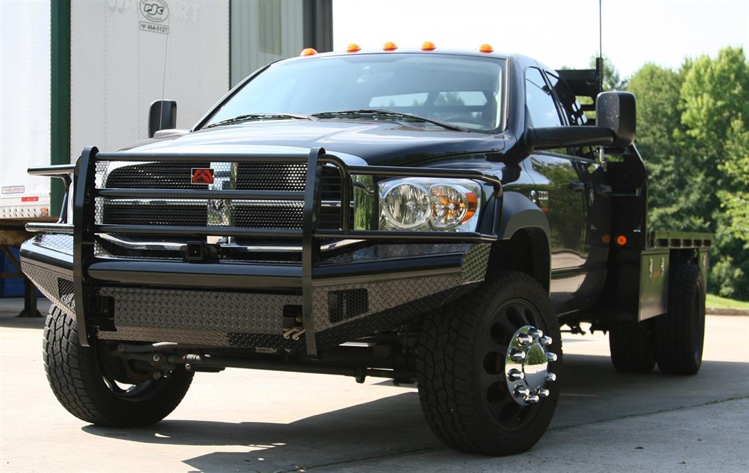 Fab Fours Black Steel Front Bumpers For 2006-2009 Dodge RAM 2500/3500