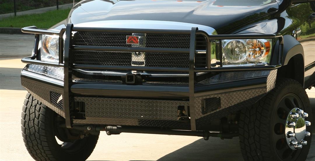 Fab Fours Black Steel Front Bumpers For 2006-2009 Dodge RAM 2500/3500