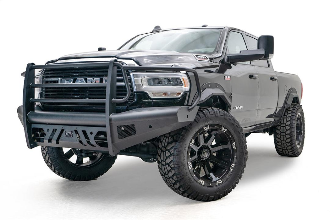 Fab Fours Black Steel Elite Front Bumpers For 2019-2024 RAM 2500/3500