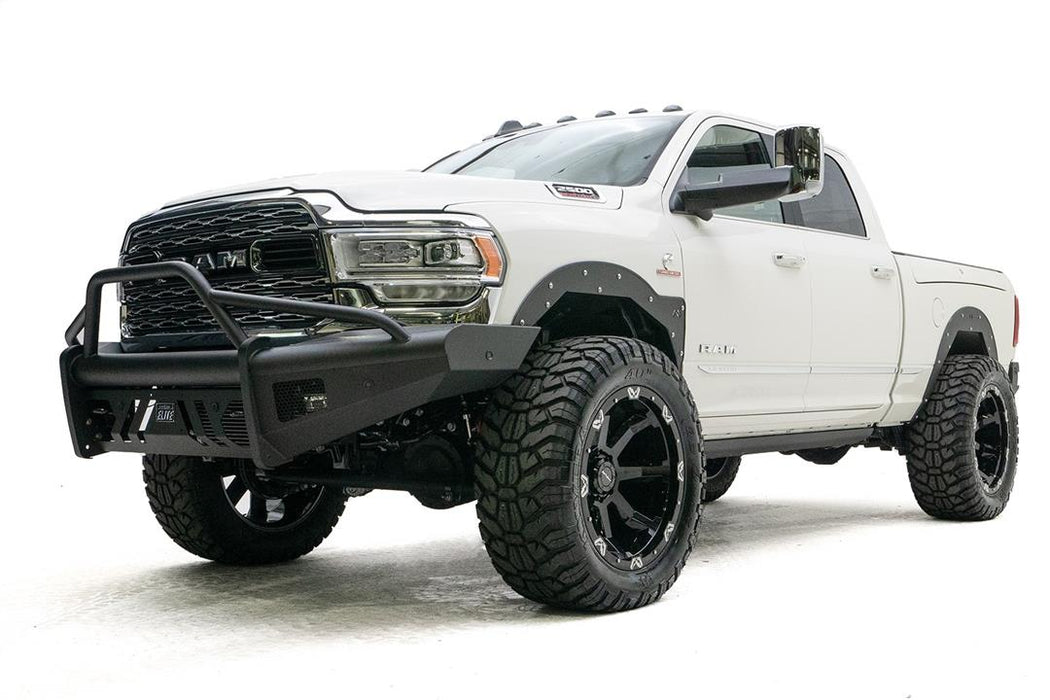 Fab Fours Black Steel Elite Front Bumpers For 2019-2024 RAM 2500/3500