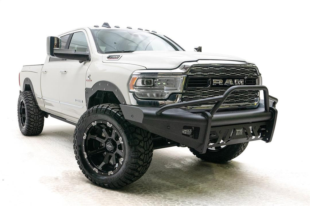 Fab Fours Black Steel Elite Front Bumpers For 2019-2024 RAM 2500/3500