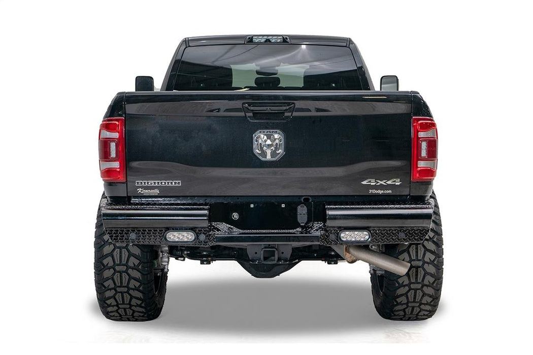 Fab Fours Black Steel Rear Bumpers For 2019-2024 RAM 2500/3500 - DR19-T4450-1