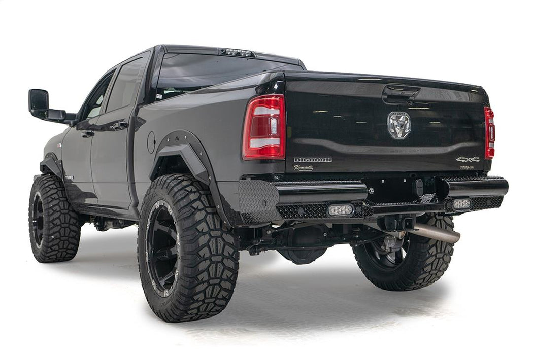Fab Fours Black Steel Rear Bumpers For 2019-2024 RAM 2500/3500 - DR19-T4450-1