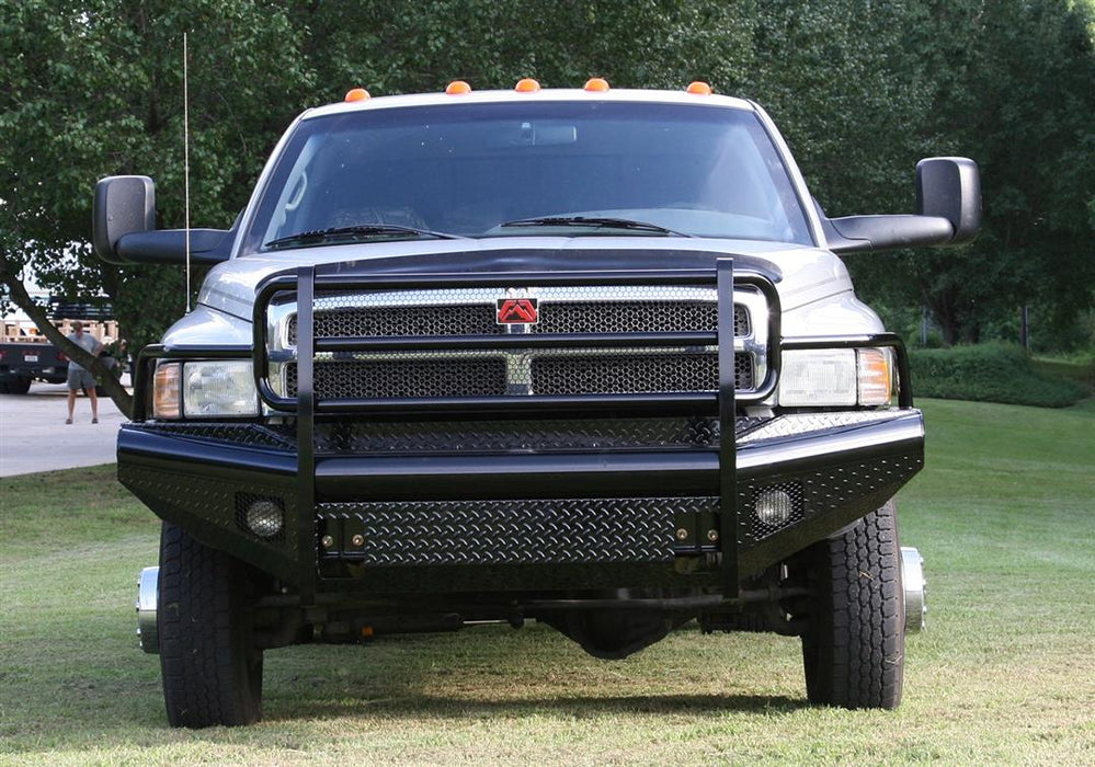 Fab Fours Black Steel Front Bumpers For 1994-2002 Dodge RAM 2500/3500