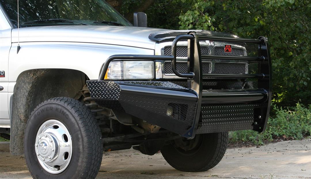 Fab Fours Black Steel Front Bumpers For 1994-2002 Dodge RAM 2500/3500