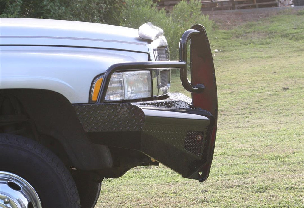 Fab Fours Black Steel Front Bumpers For 1994-2002 Dodge RAM 2500/3500