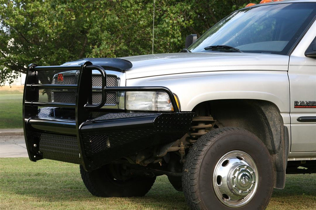 Fab Fours Black Steel Front Bumpers For 1994-2002 Dodge RAM 2500/3500