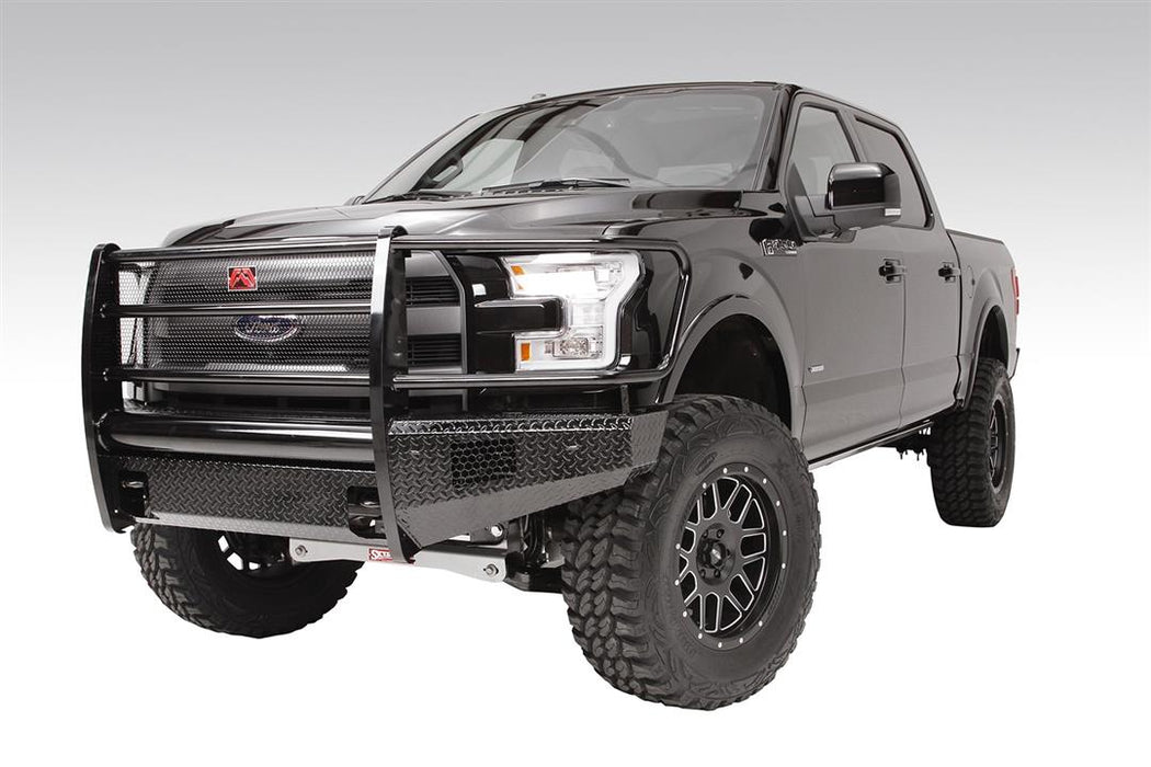 Fab Fours Black Steel Front Bumpers For 2009-2014 Ford F-150