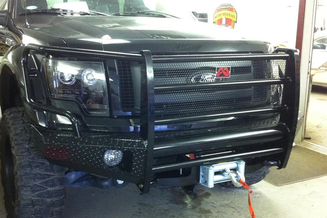 Fab Fours Black Steel Front Bumpers For 2009-2014 Ford F-150