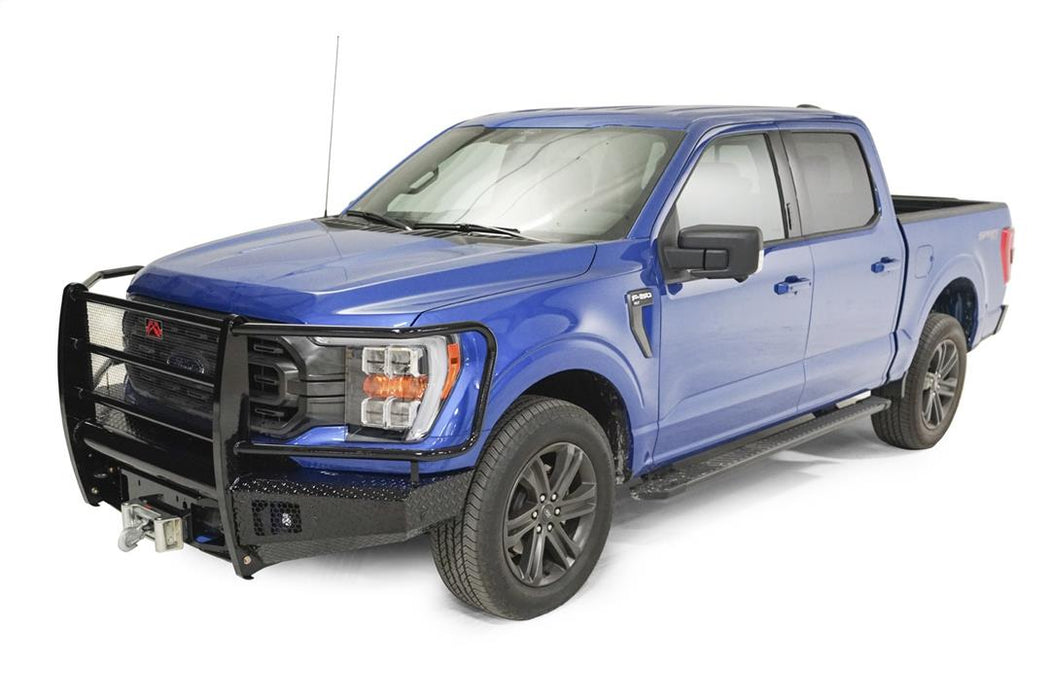 Fab Fours Black Steel Front Bumpers For 2021-2023 Ford F-150 - FF21-K5060-1
