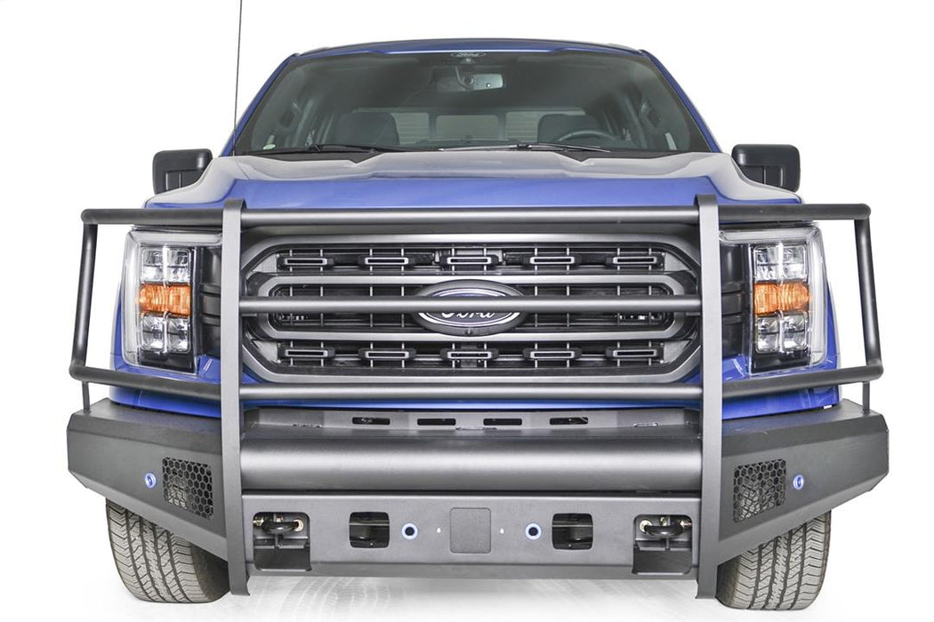 Fab Fours Black Steel Elite Front Bumpers For 2021-2023 Ford F-150 - FF21-R5060-1