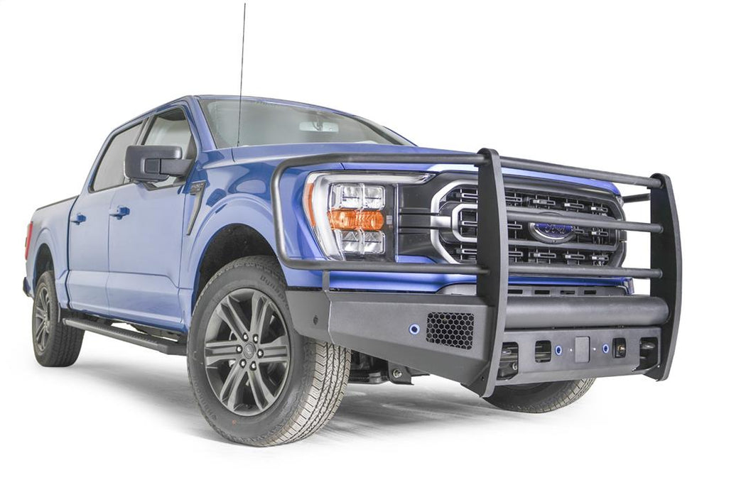 Fab Fours Black Steel Elite Front Bumpers For 2021-2023 Ford F-150 - FF21-R5060-1