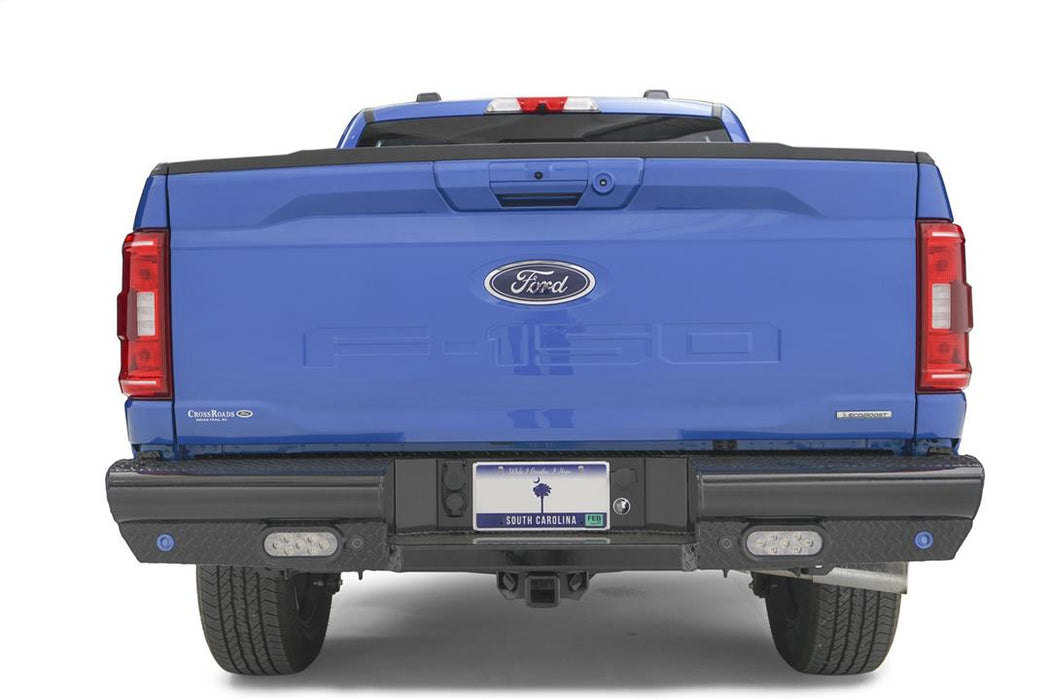 Fab Fours Black Steel Rear Bumpers For 2021-2023 Ford F-150 - FF21-T5050-1