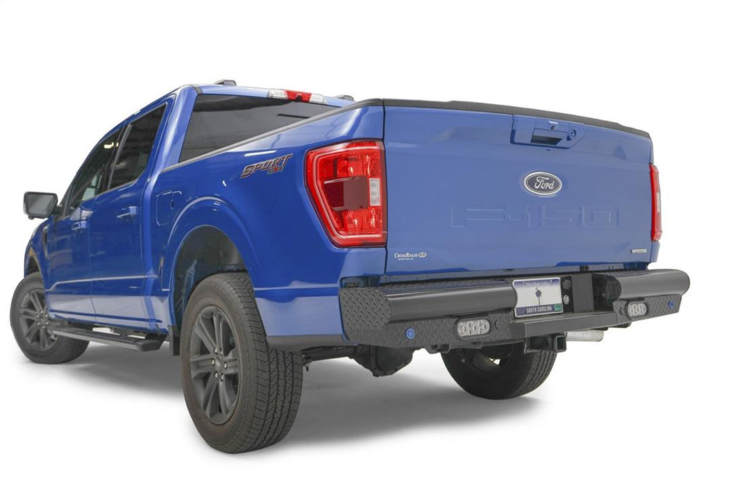 Fab Fours Black Steel Rear Bumpers For 2021-2023 Ford F-150 - FF21-T5050-1
