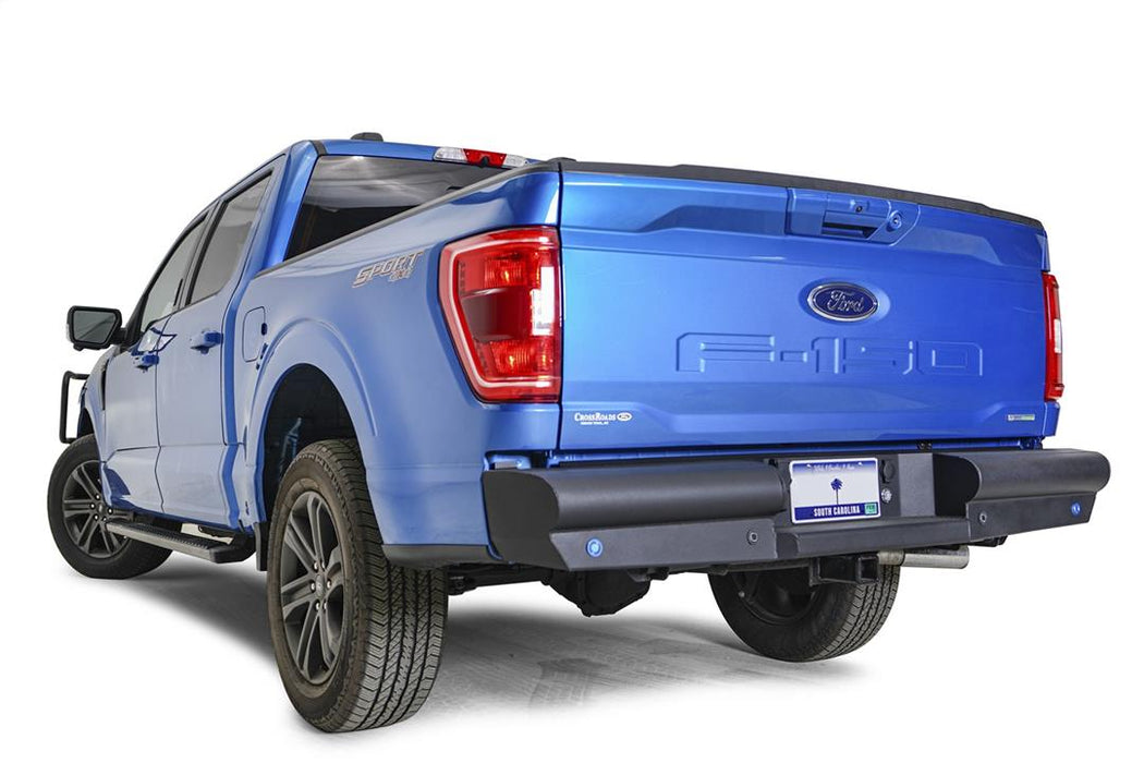 Fab Fours Black Steel Elite Rear Bumpers For 2021-2023 Ford F-150 - FF21-U5050-1