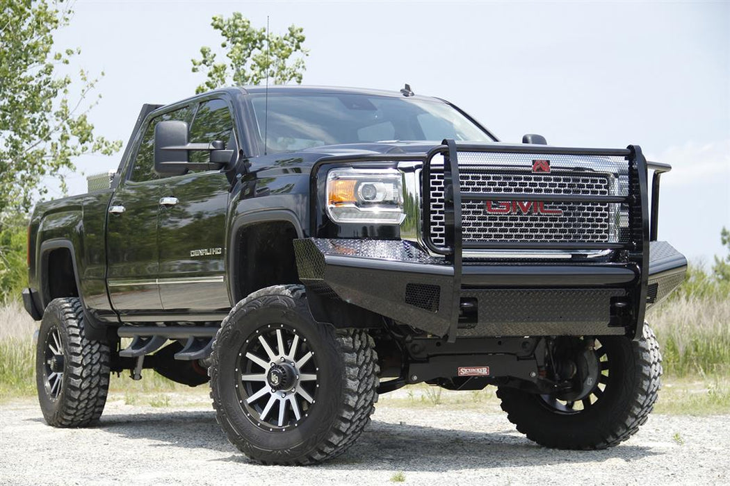Fab Fours Black Steel Front Bumpers For 2011-2014 GMC Sierra 2500/3500