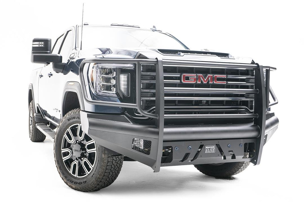 Fab Fours Black Steel Elite Front Bumpers For 2020-2023 GMC Sierra 2500/3500