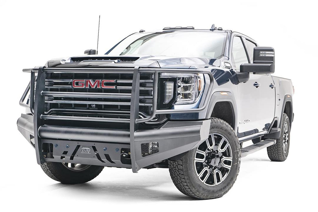 Fab Fours Black Steel Elite Front Bumpers For 2020-2023 GMC Sierra 2500/3500