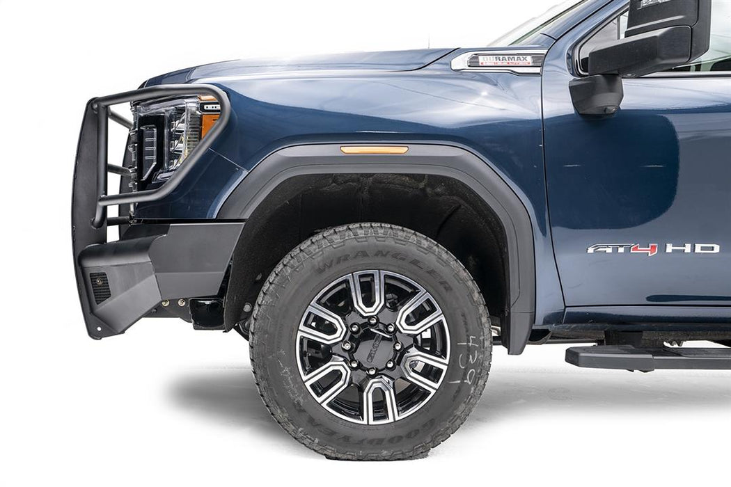 Fab Fours Black Steel Elite Front Bumpers For 2020-2023 GMC Sierra 2500/3500