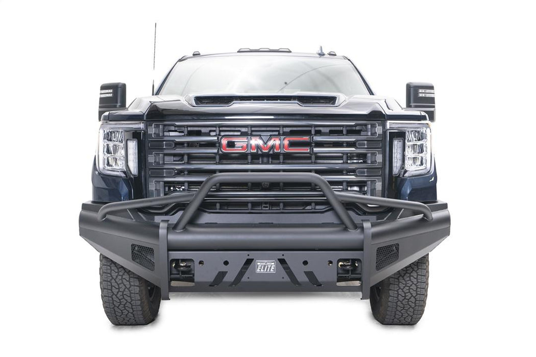 Fab Fours Black Steel Elite Front Bumpers For 2020-2023 GMC Sierra 2500/3500
