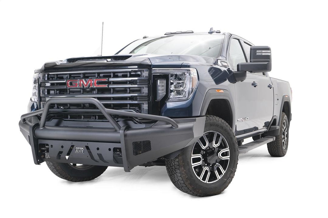 Fab Fours Black Steel Elite Front Bumpers For 2020-2023 GMC Sierra 2500/3500