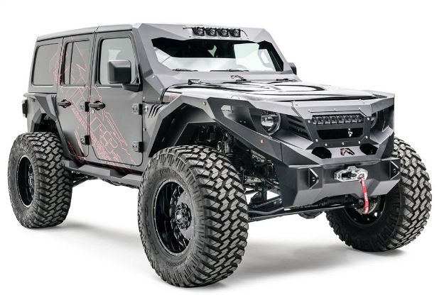 Fab Fours Grumper Light Bar Mount For 2020-2026 Jeep Gladiator 5' Bed - GR4606-1