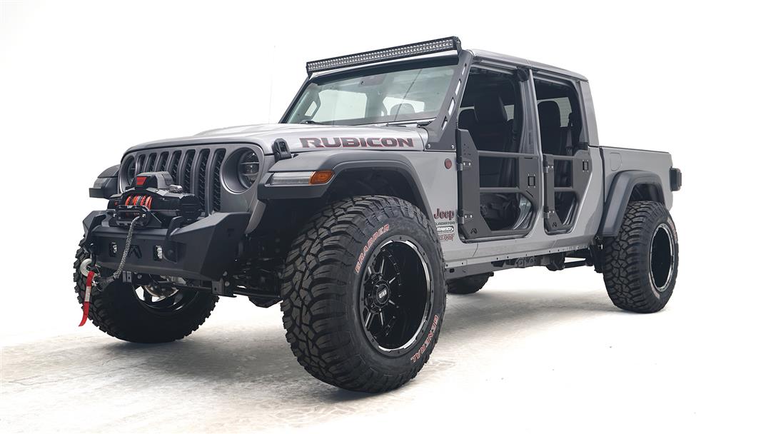 Fab Fours Ghost Stubby Winch Front Bumper For 2020-2026 Jeep Gladiator