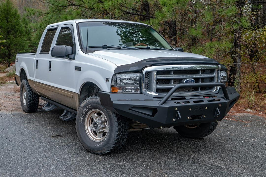 Fab Fours Red Steel Front Bumpers For 1999-2004 Ford F-250/350 - FS99-RS1662-1