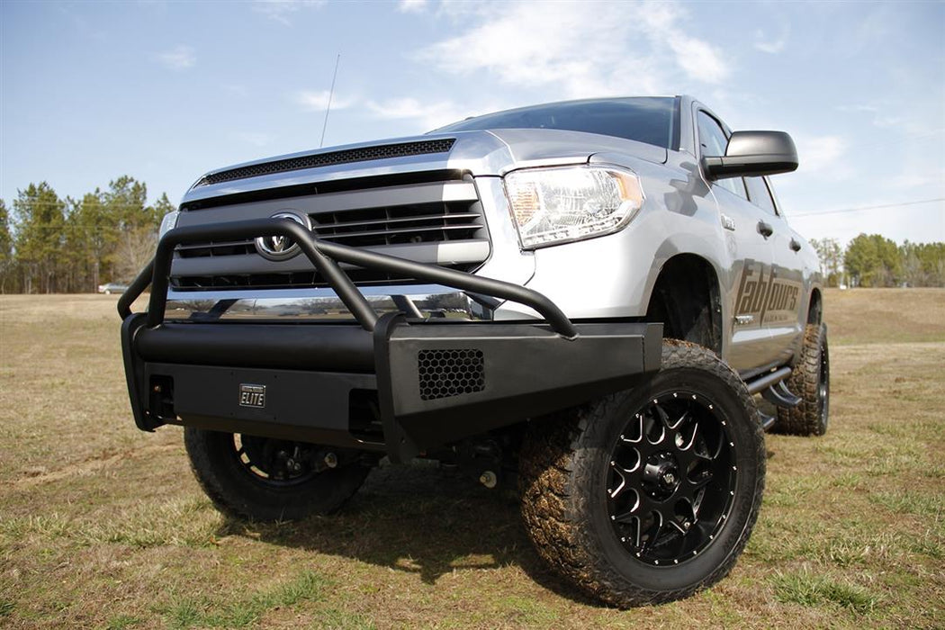 Fab Fours Black Steel Elite Front Bumpers For 2014-2021 Toyota Tundra