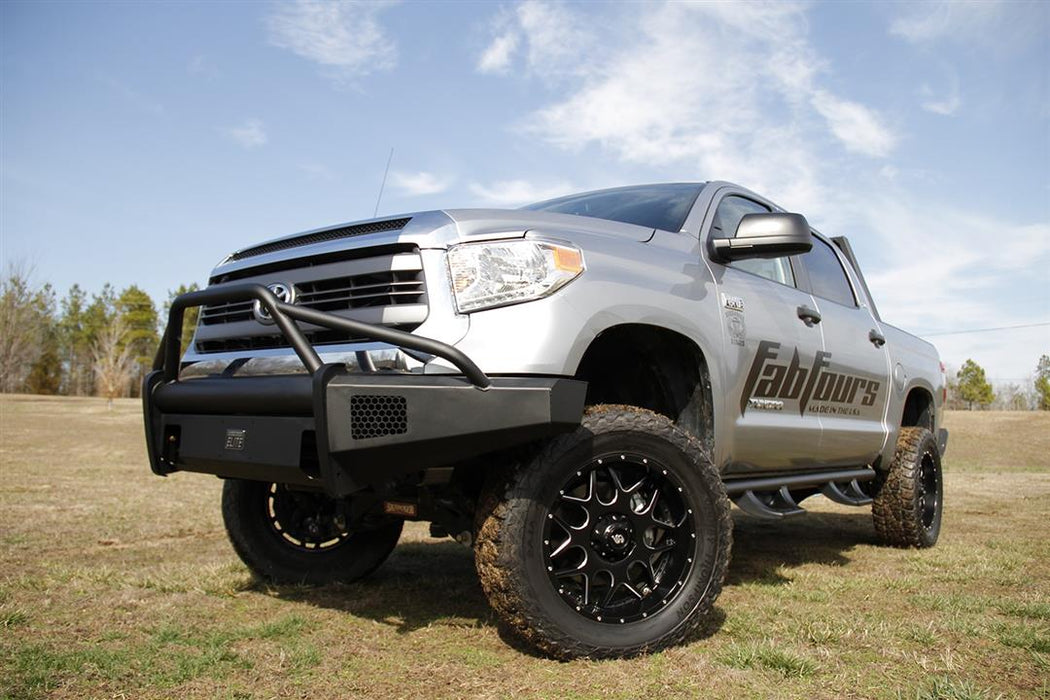 Fab Fours Black Steel Elite Front Bumpers For 2014-2021 Toyota Tundra