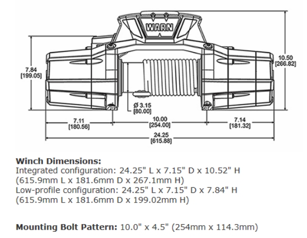 Warn ZEON 10 Platinum Winch - 92810