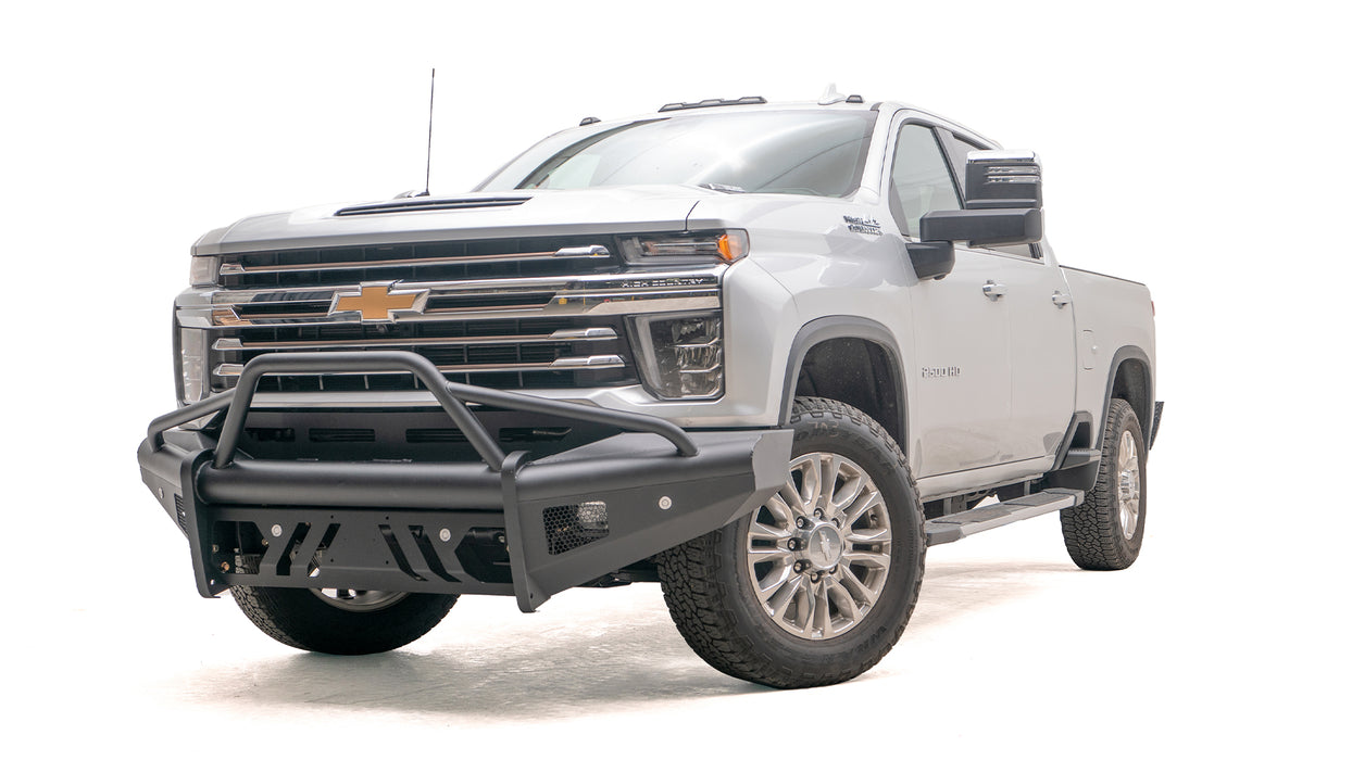 Fab Fours Black Steel Elite Front Bumpers For 2020-2023 Chevrolet Silverado 2500/3500