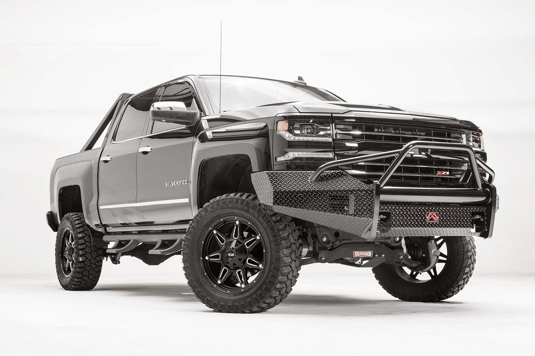 Fab Fours Black Steel Front Bumpers For 16-18 Chevrolet Silverado 1500 & 2019 LD