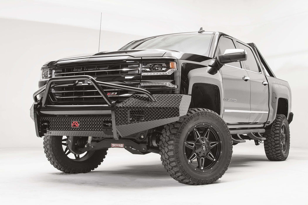 Fab Fours Black Steel Front Bumpers For 16-18 Chevrolet Silverado 1500 & 2019 LD