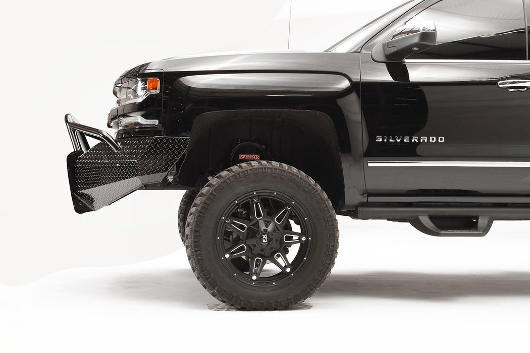 Fab Fours Black Steel Front Bumpers For 16-18 Chevrolet Silverado 1500 & 2019 LD