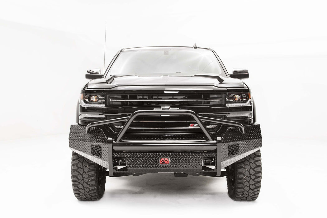 Fab Fours Black Steel Front Bumpers For 16-18 Chevrolet Silverado 1500 & 2019 LD