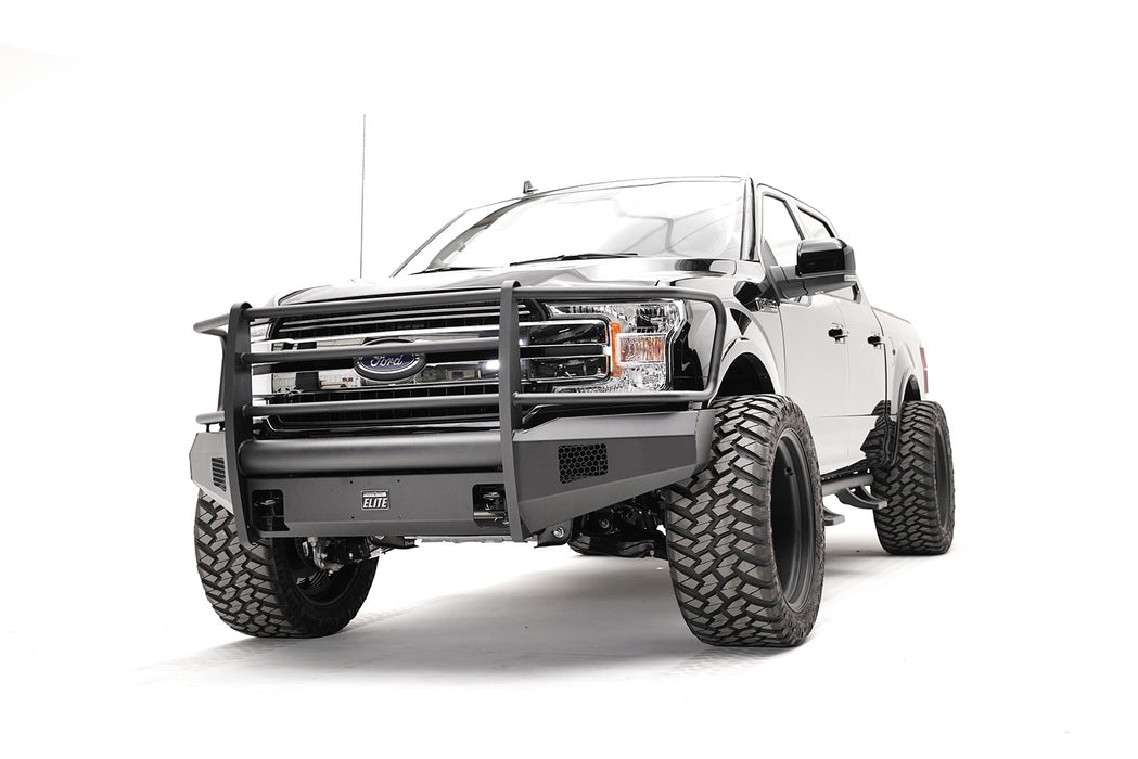 Fab Fours Black Steel Elite Front Bumpers For 2018-2020 Ford F-150