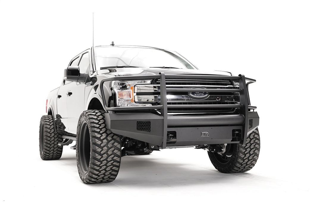 Fab Fours Black Steel Elite Front Bumpers For 2018-2020 Ford F-150