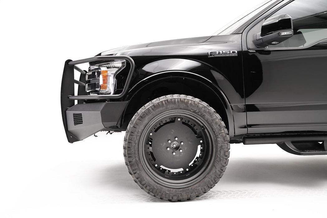 Fab Fours Black Steel Elite Front Bumpers For 2018-2020 Ford F-150