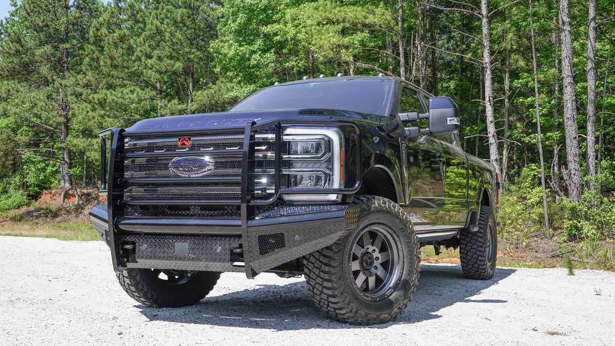 Fab Fours Black Steel Front Bumpers For 2023-2025 Ford F-250/350/450