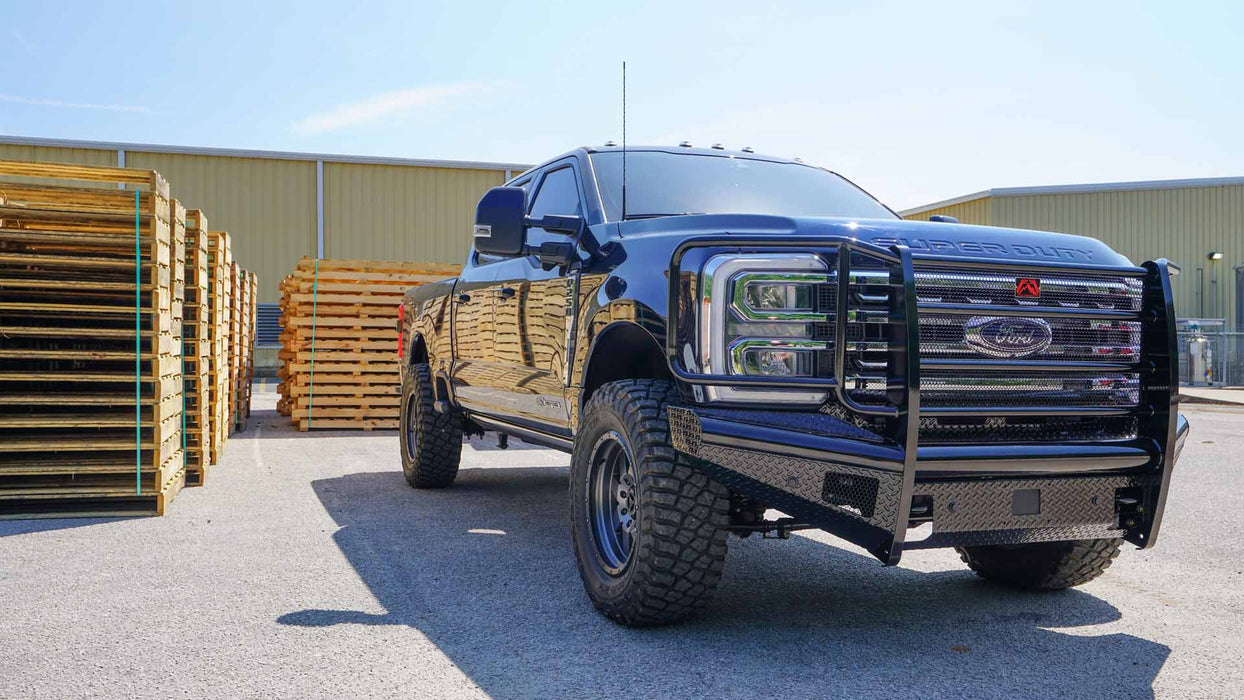 Fab Fours Black Steel Front Bumpers For 2023-2025 Ford F-250/350/450