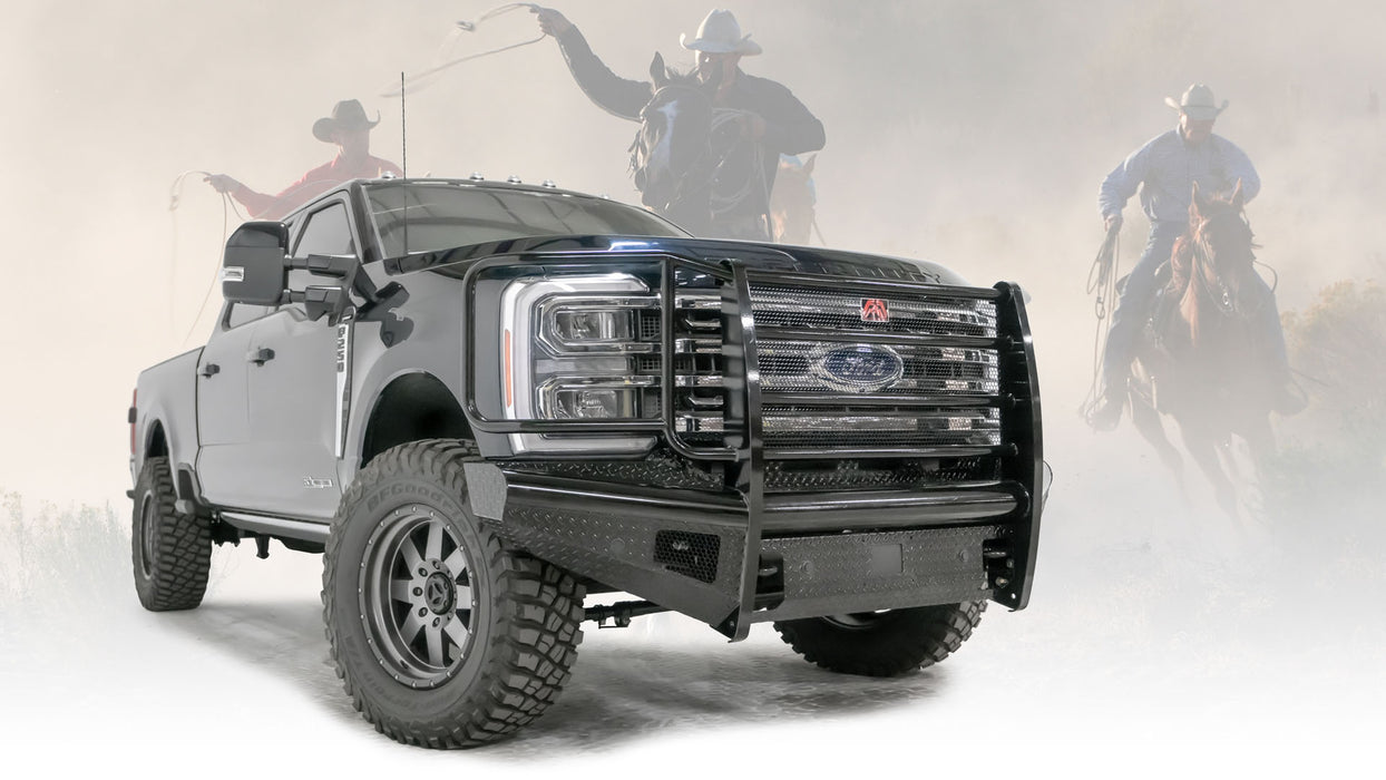 Fab Fours Black Steel Front Bumpers For 2023-2025 Ford F-250/350/450